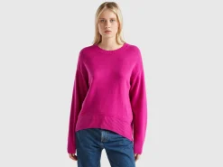 Boxy fit sweater in wool blend