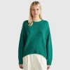 Boxy fit sweater in wool blend