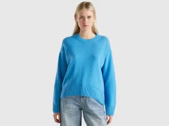 Boxy fit sweater in wool blend