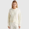 Boxy fit sweater in wool blend