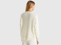 Boxy fit sweater in wool blend