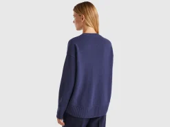 Boxy fit sweater in wool blend