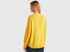Boxy fit sweater in wool blend