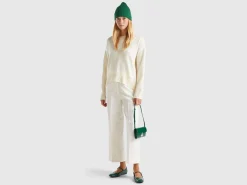 Boxy fit sweater in wool blend