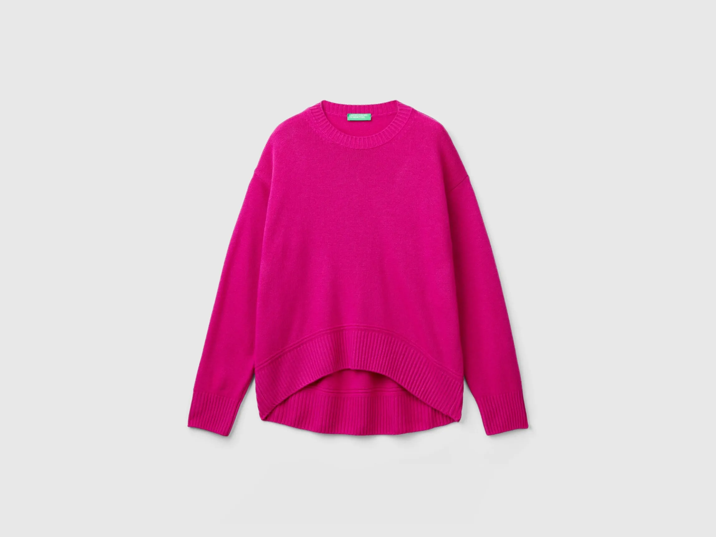 Boxy fit sweater in wool blend