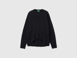 Boxy fit sweater in wool blend