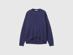Boxy fit sweater in wool blend