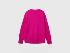 Boxy fit sweater in wool blend