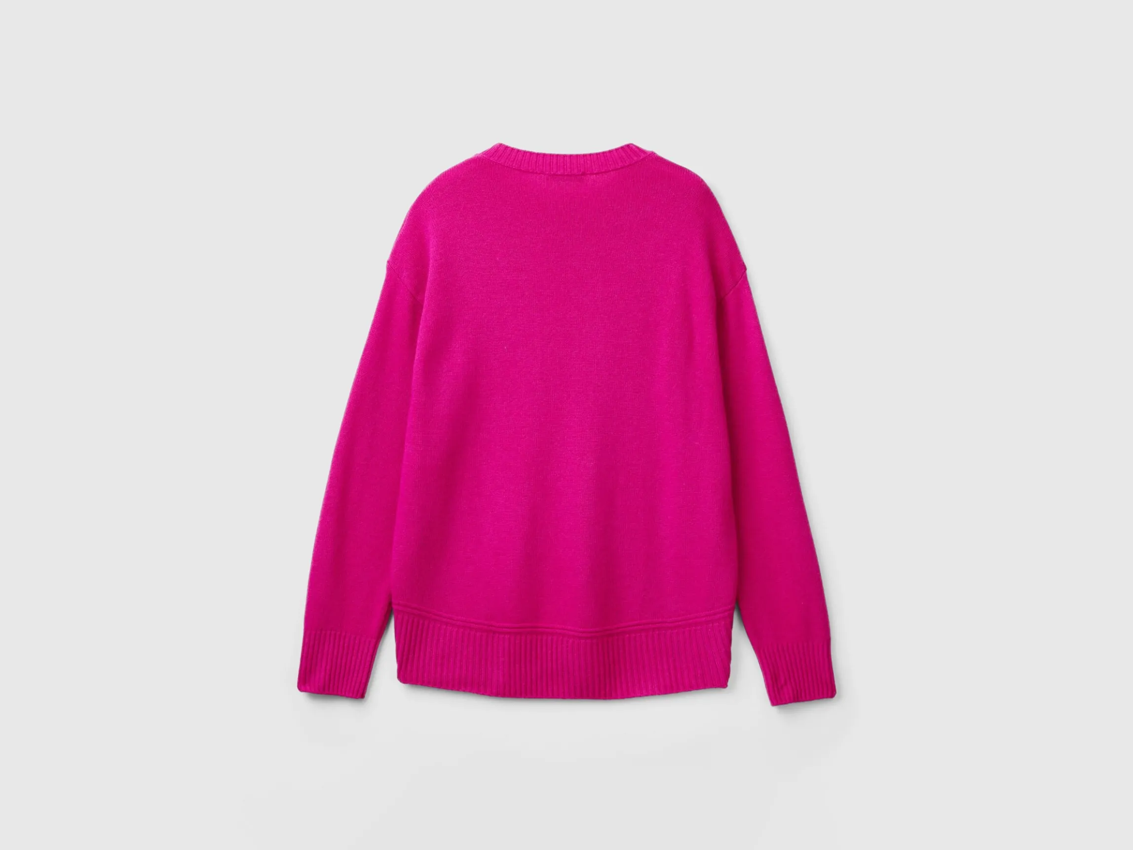 Boxy fit sweater in wool blend
