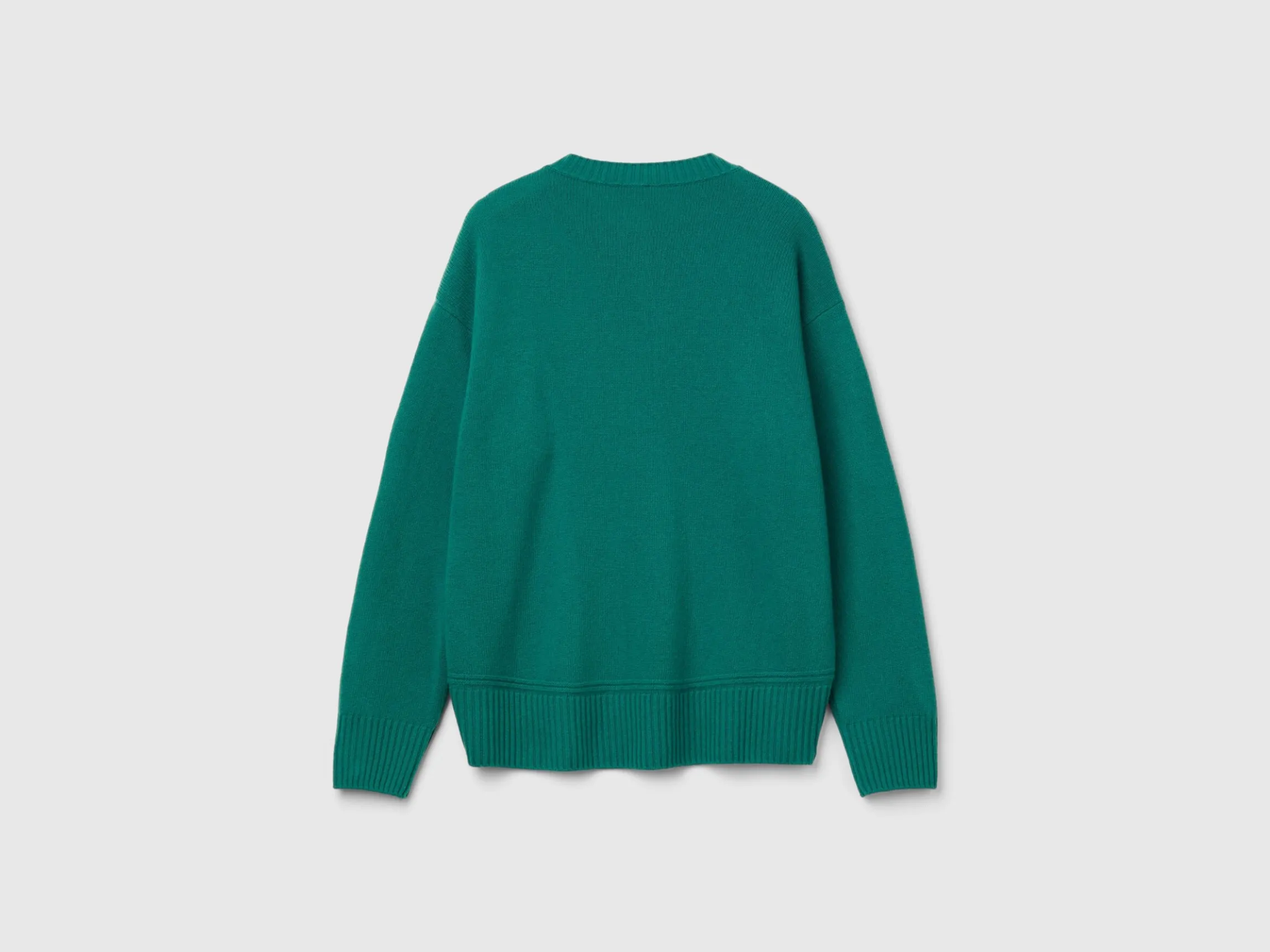 Boxy fit sweater in wool blend