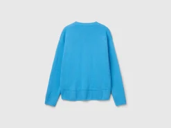 Boxy fit sweater in wool blend