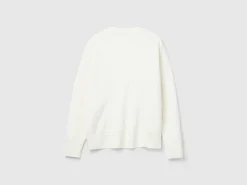 Boxy fit sweater in wool blend