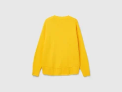 Boxy fit sweater in wool blend
