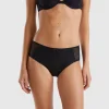 Boyshort underwear with lace inserts