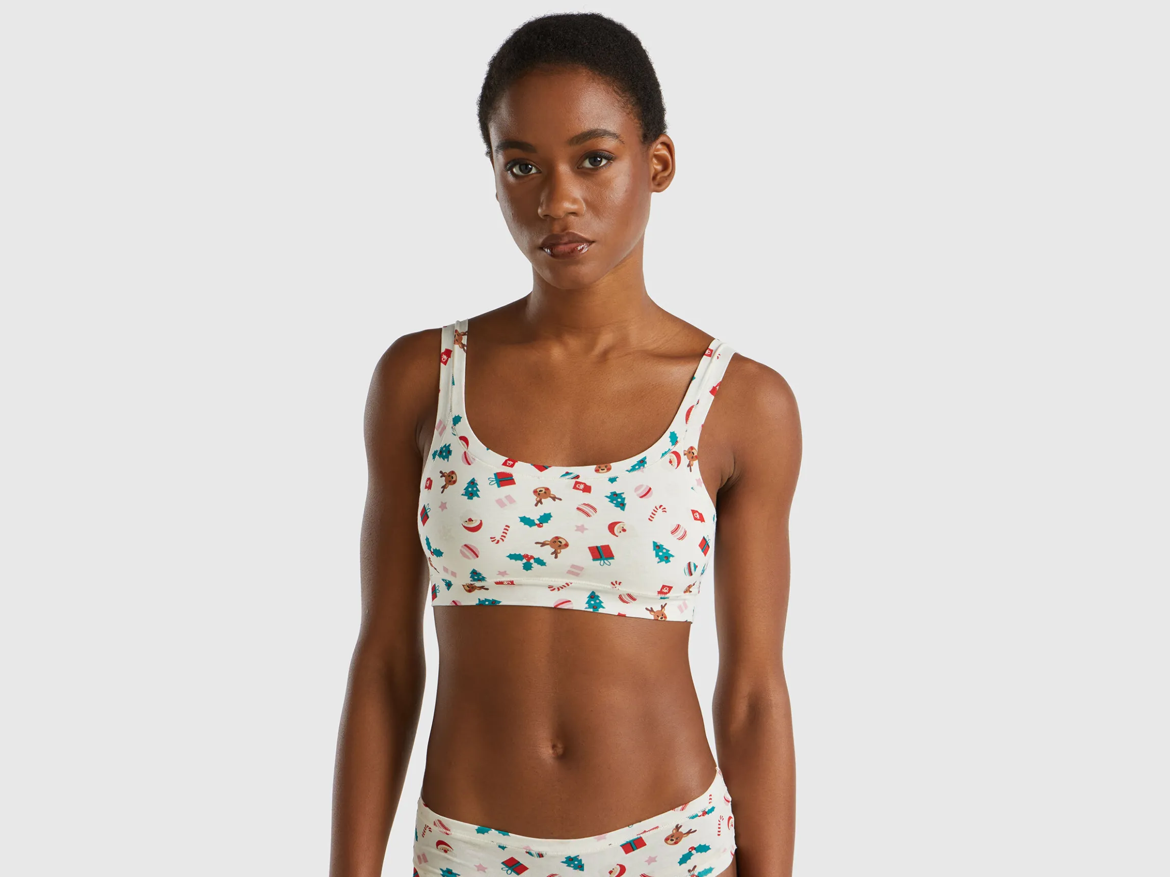 Bra with Christmas print