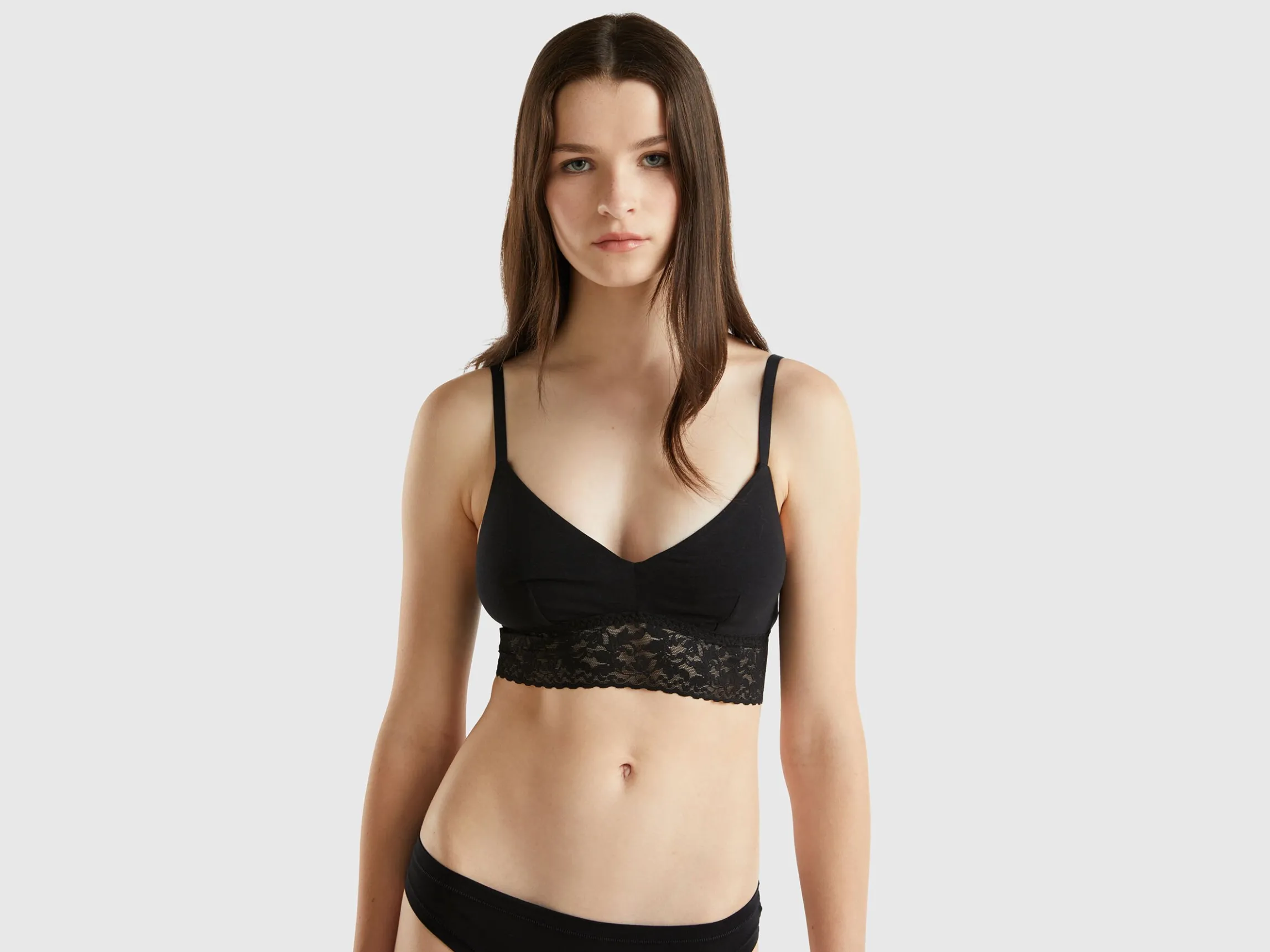 Bralette in super stretch organic cotton