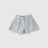 Brushed jean shorts