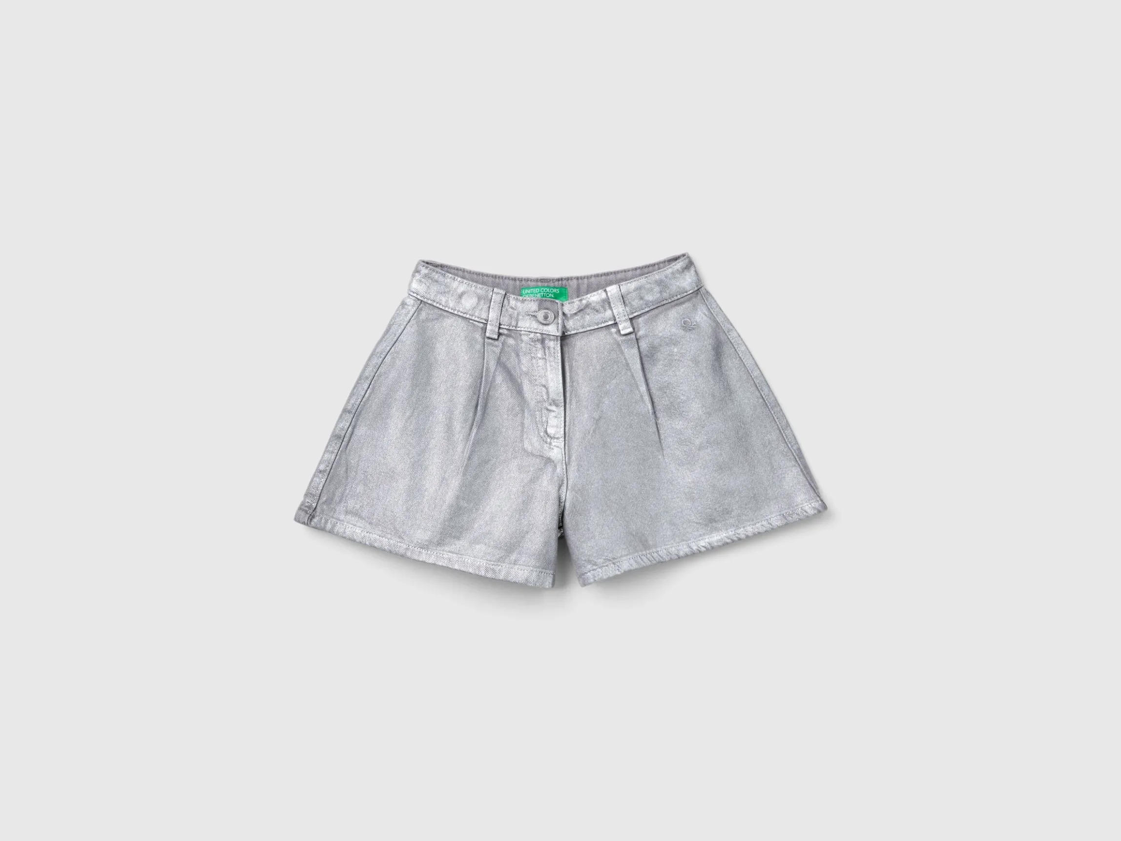 Brushed jean shorts