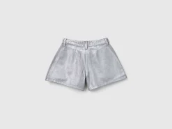 Brushed jean shorts
