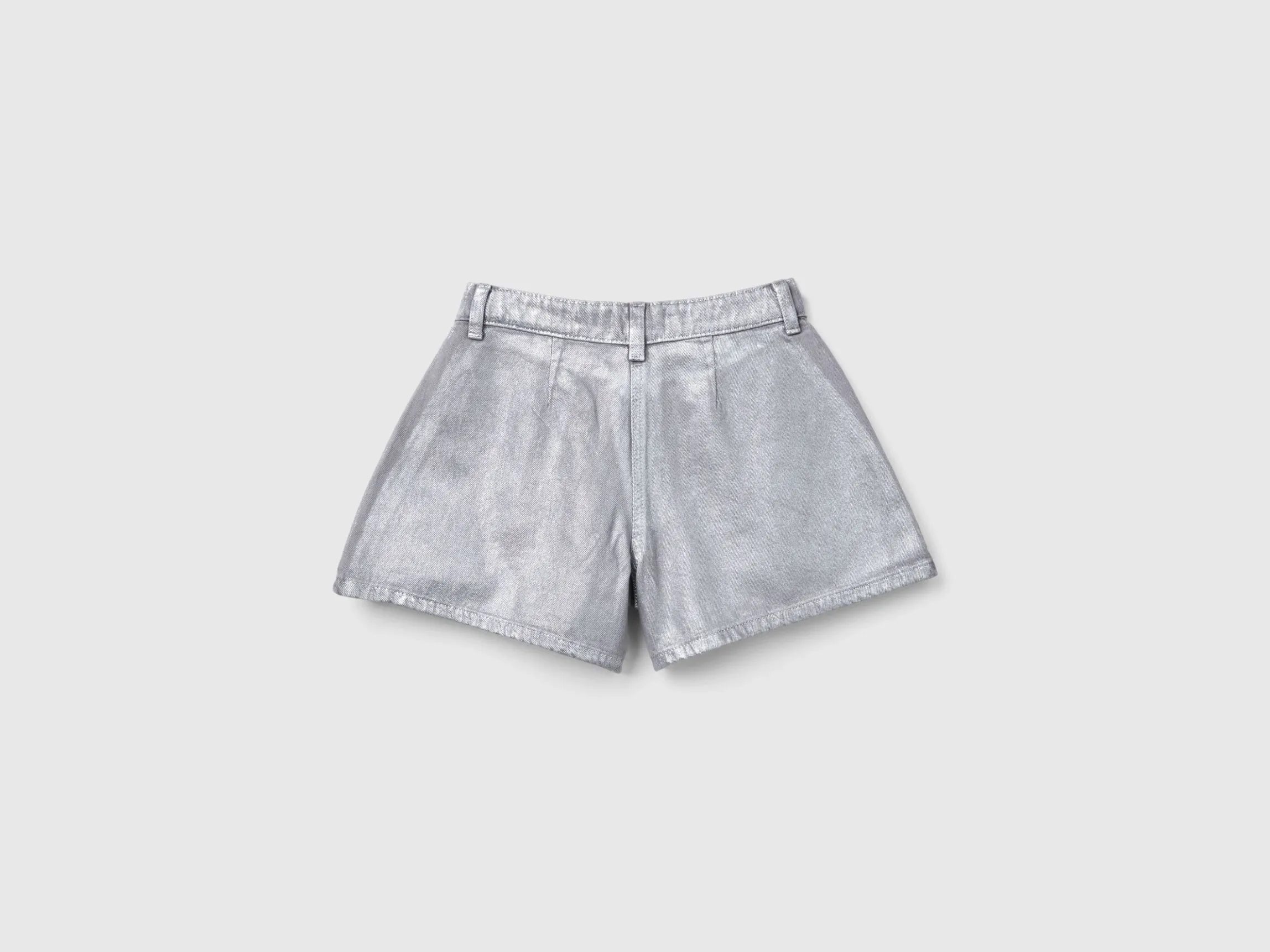 Brushed jean shorts