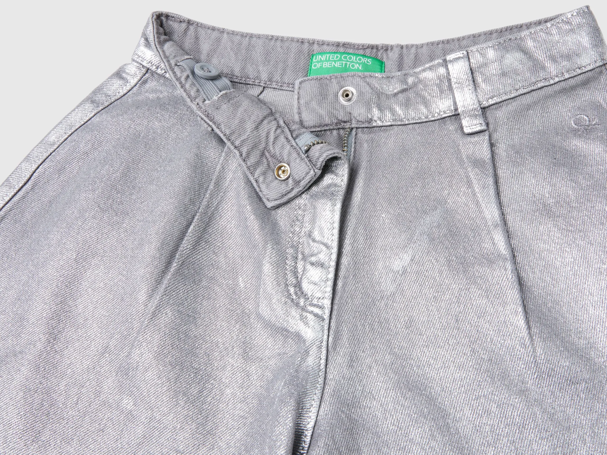 Brushed jean shorts