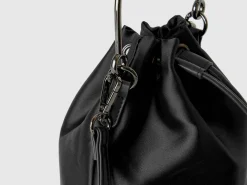 Bucket bag in recycled fabric