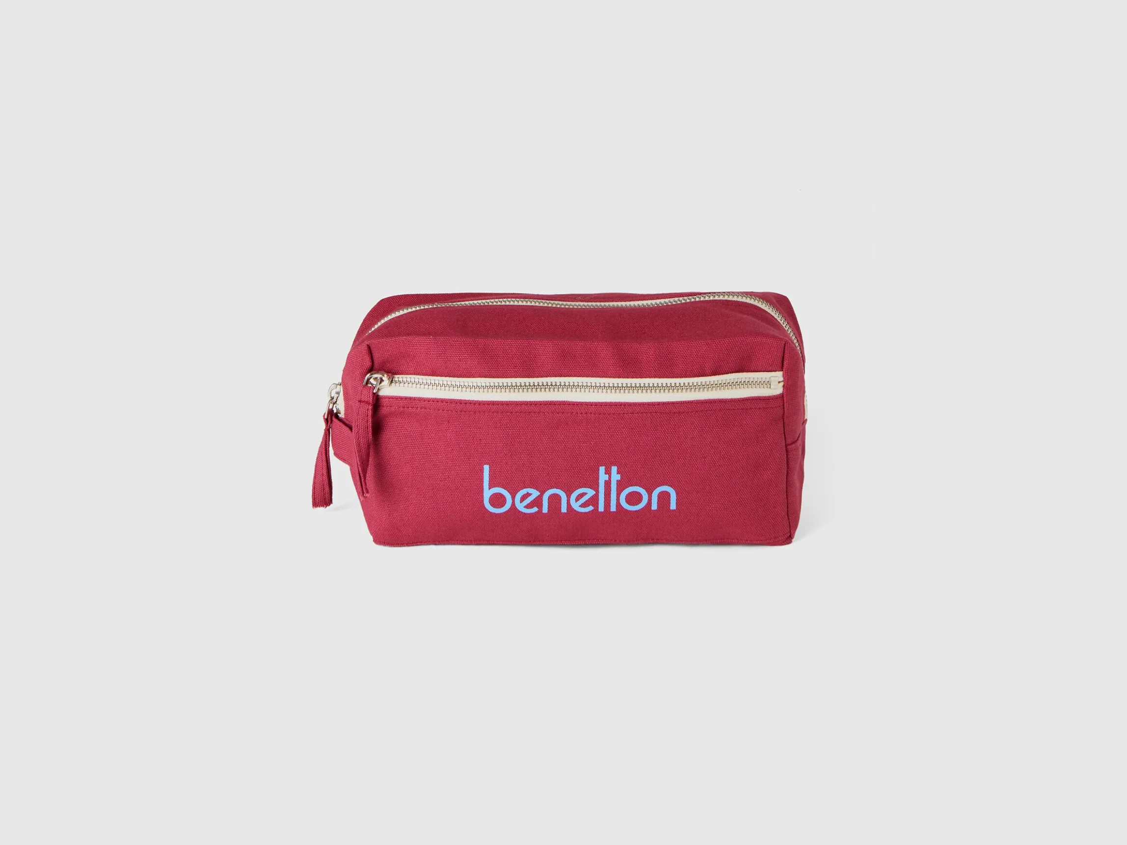 Burgundy beauty case in pure cotton