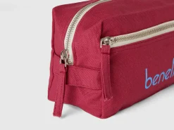 Burgundy beauty case in pure cotton