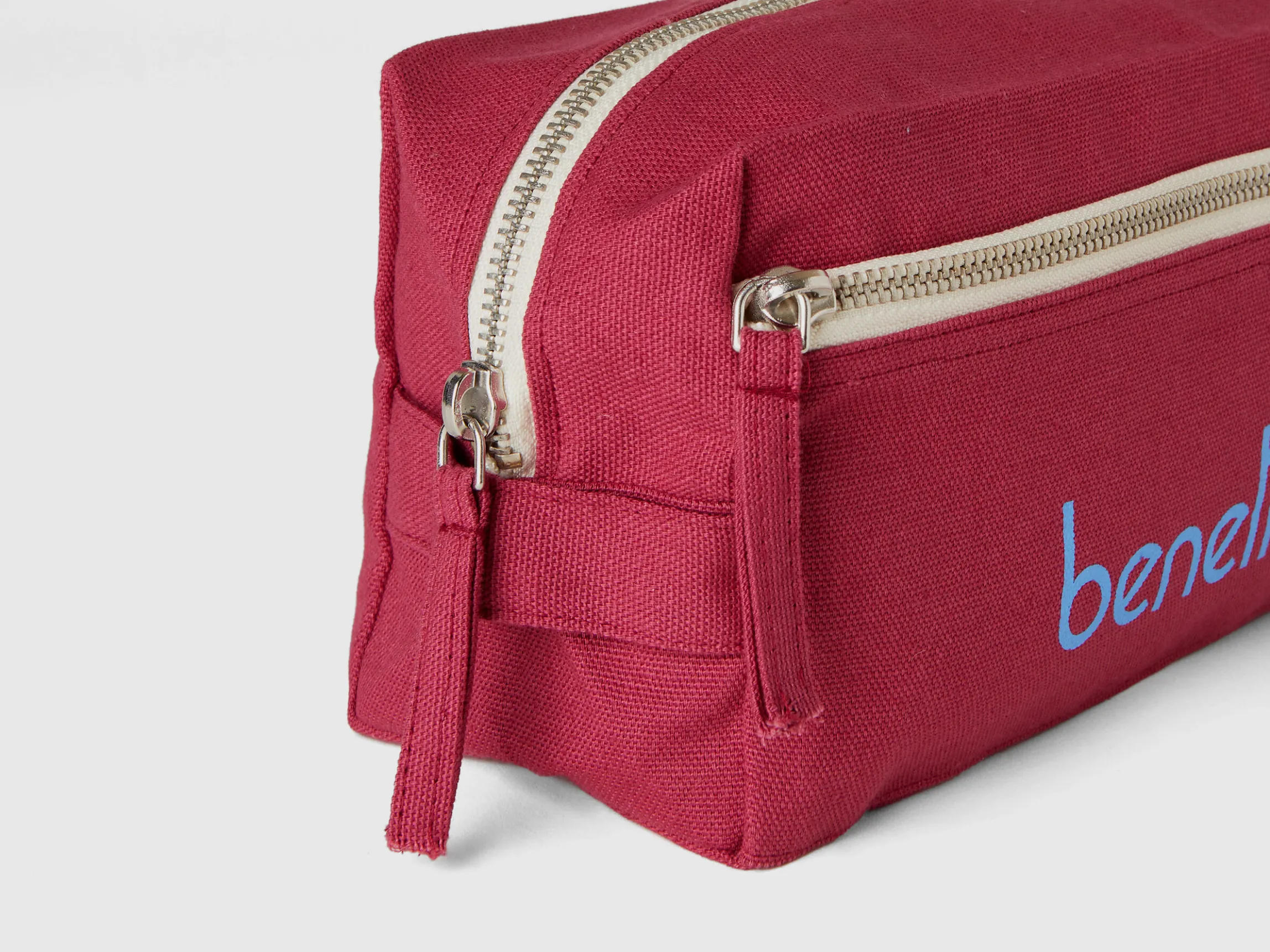 Burgundy beauty case in pure cotton