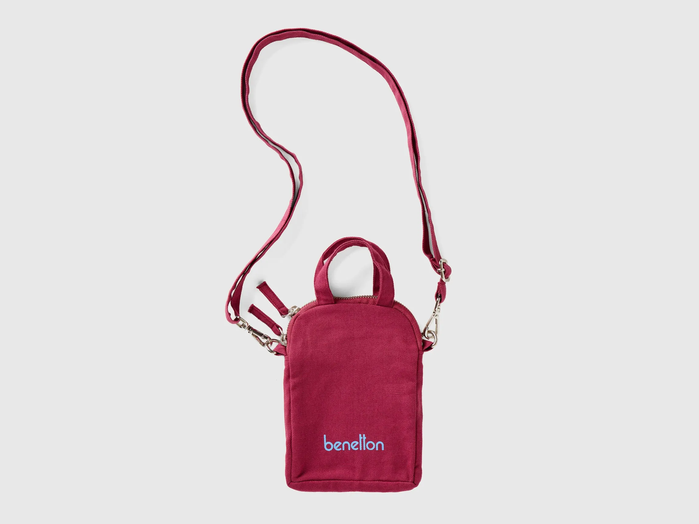 Burgundy cell phone holder in pure cotton