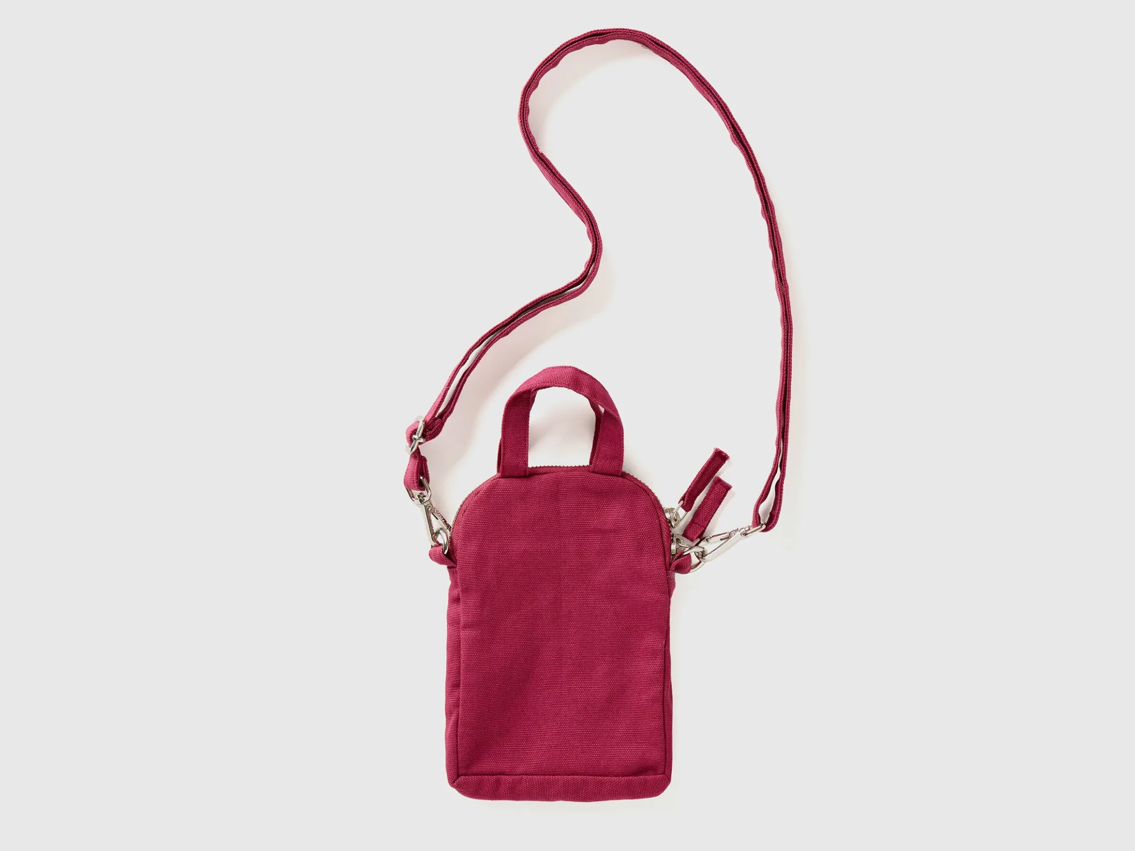 Burgundy cell phone holder in pure cotton