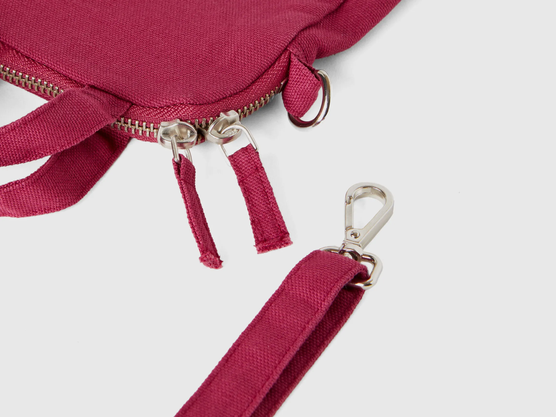 Burgundy cell phone holder in pure cotton