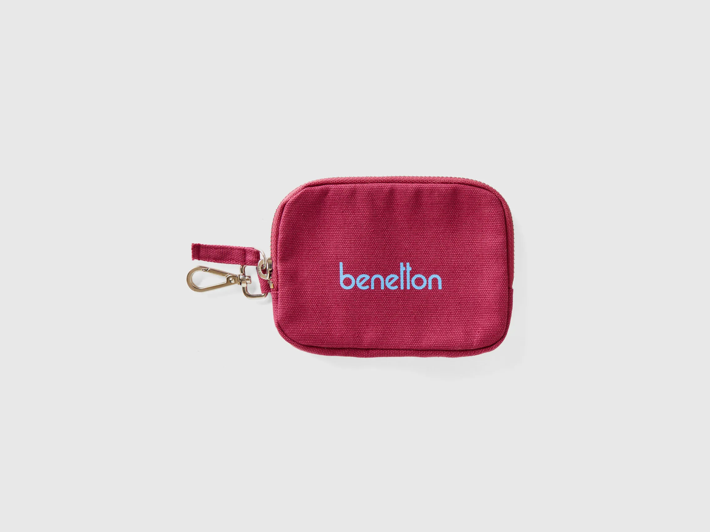 Burgundy keychain and coin purse