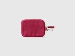 Burgundy keychain and coin purse