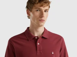 Burgundy regular fit polo