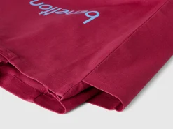 Burgundy tote bag in pure cotton
