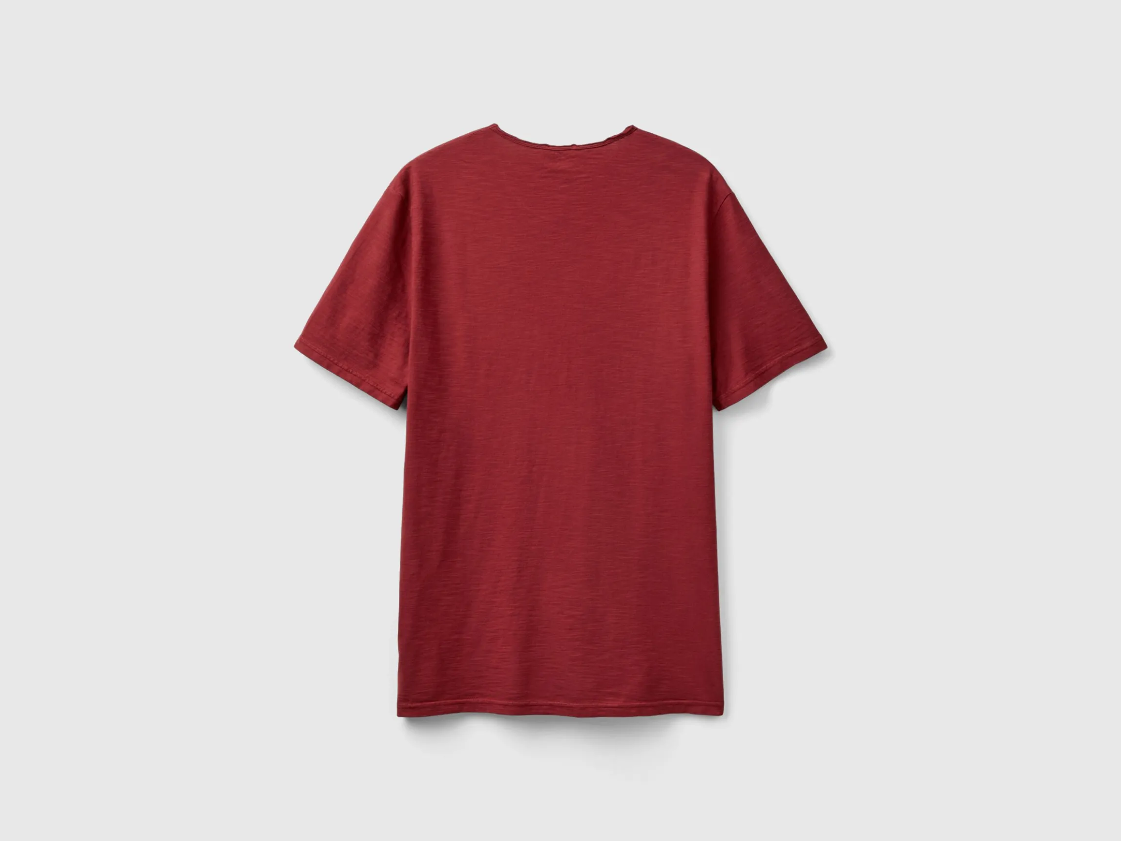 Burgundy t-shirt in slub cotton