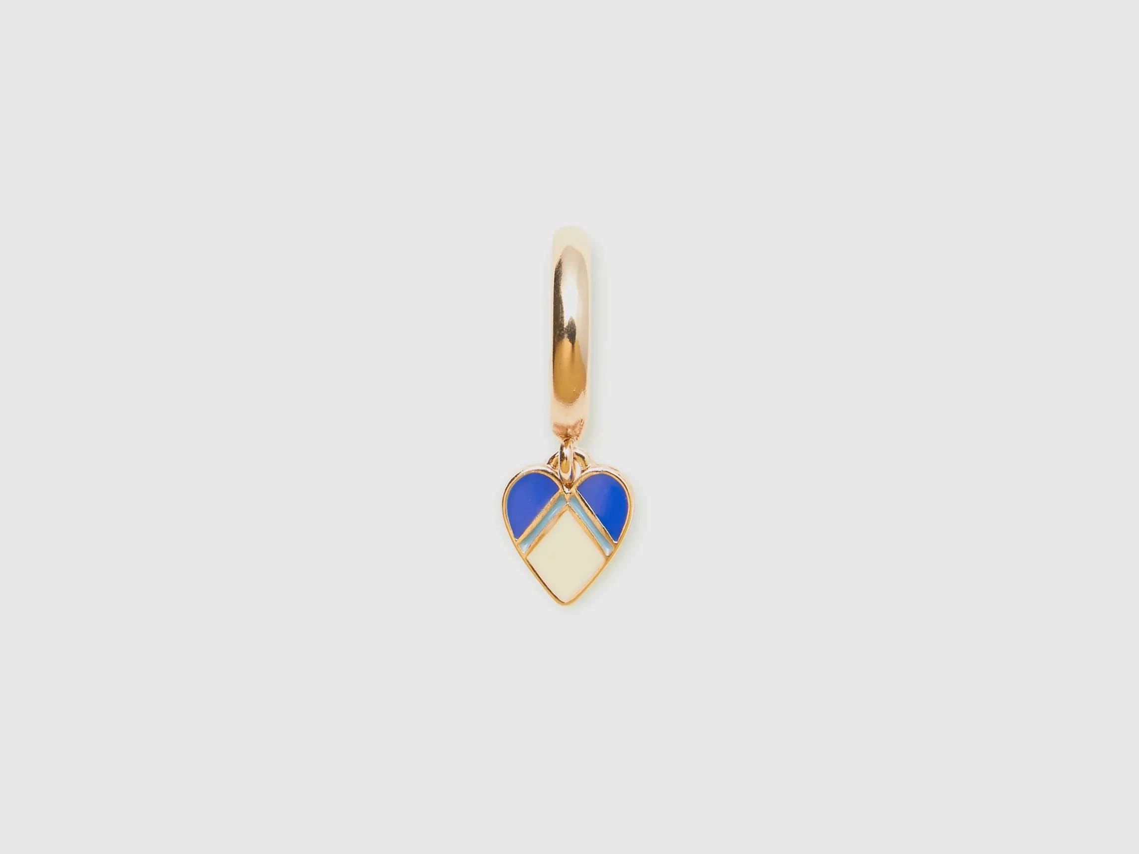 C hoop earrings with heart