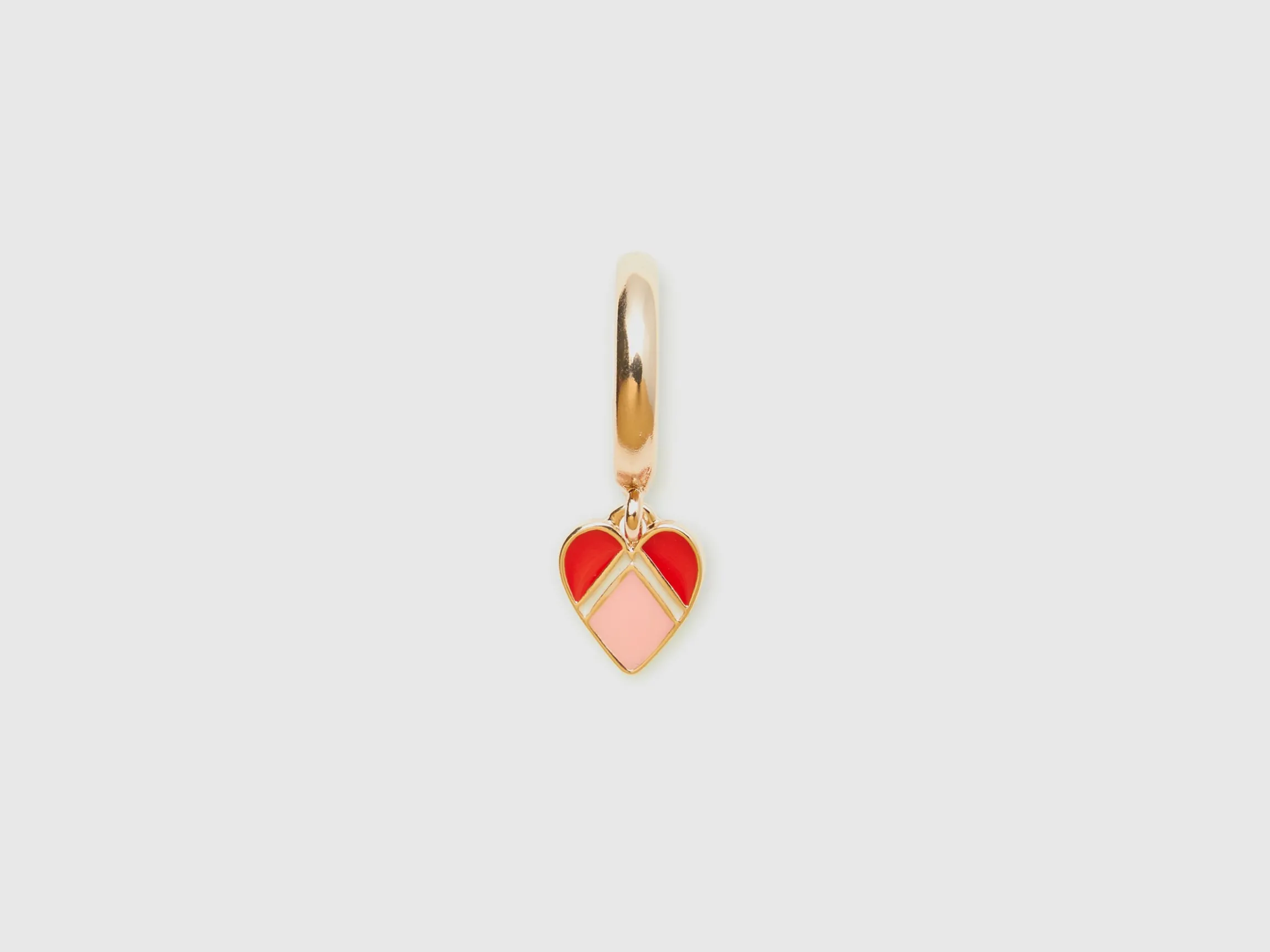 C hoop earrings with heart