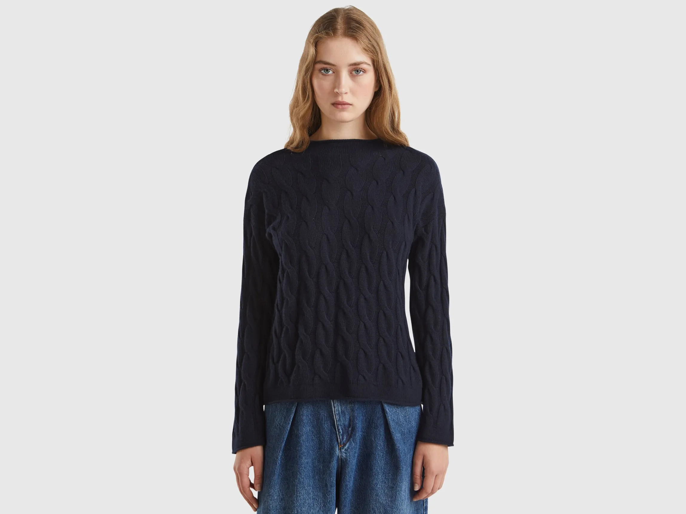 Cable knit sweater