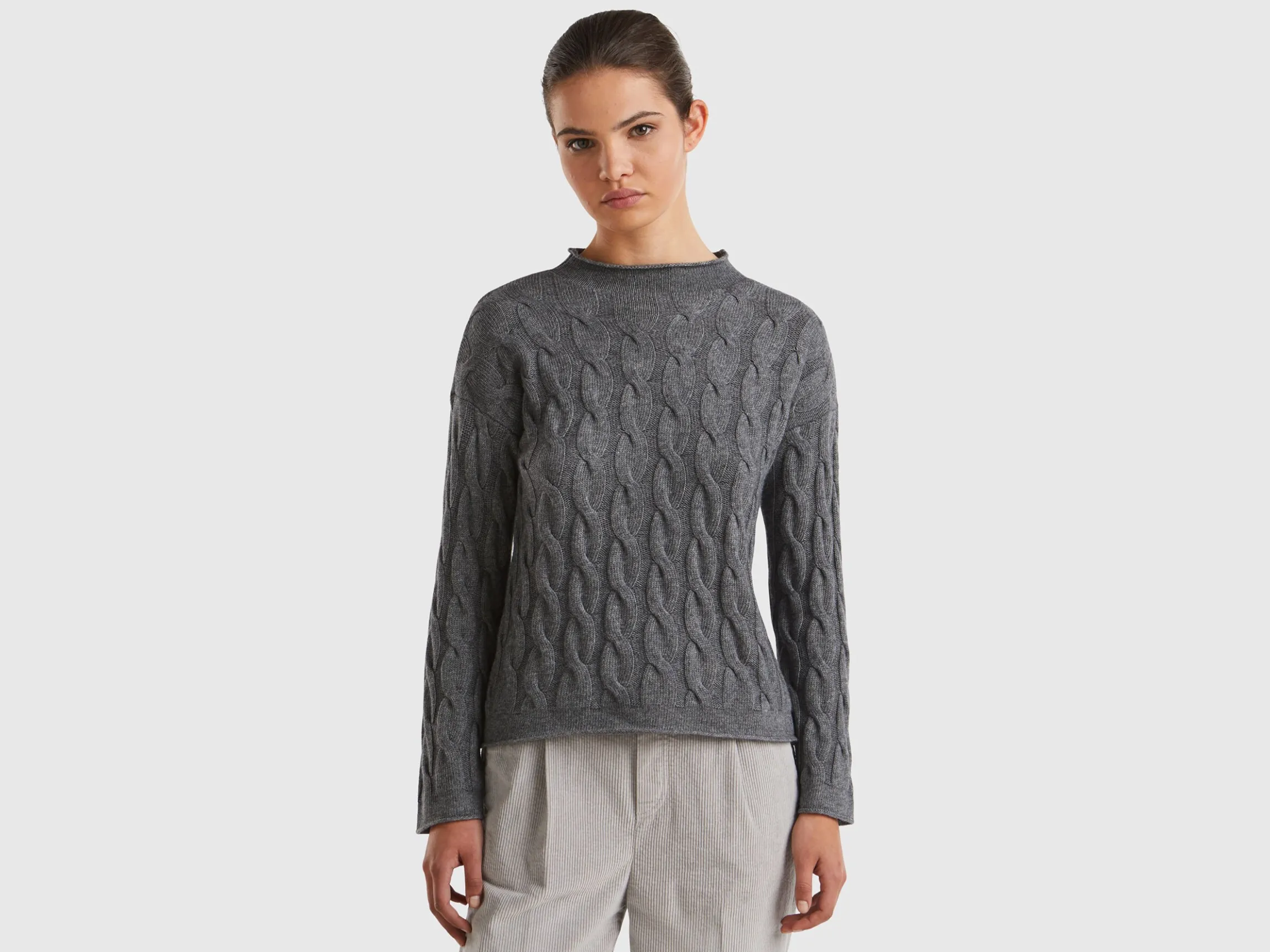 Cable knit sweater