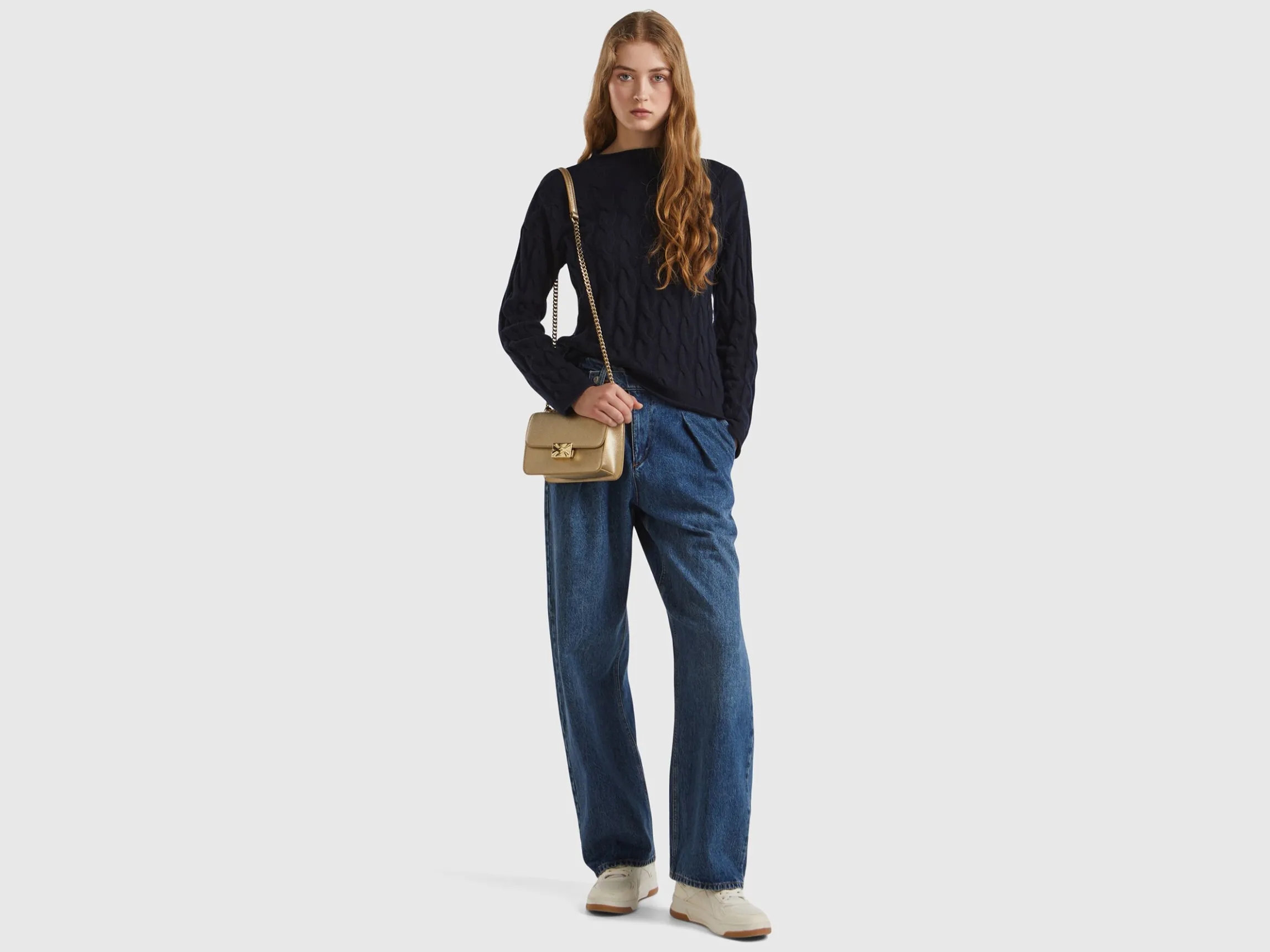 Cable knit sweater