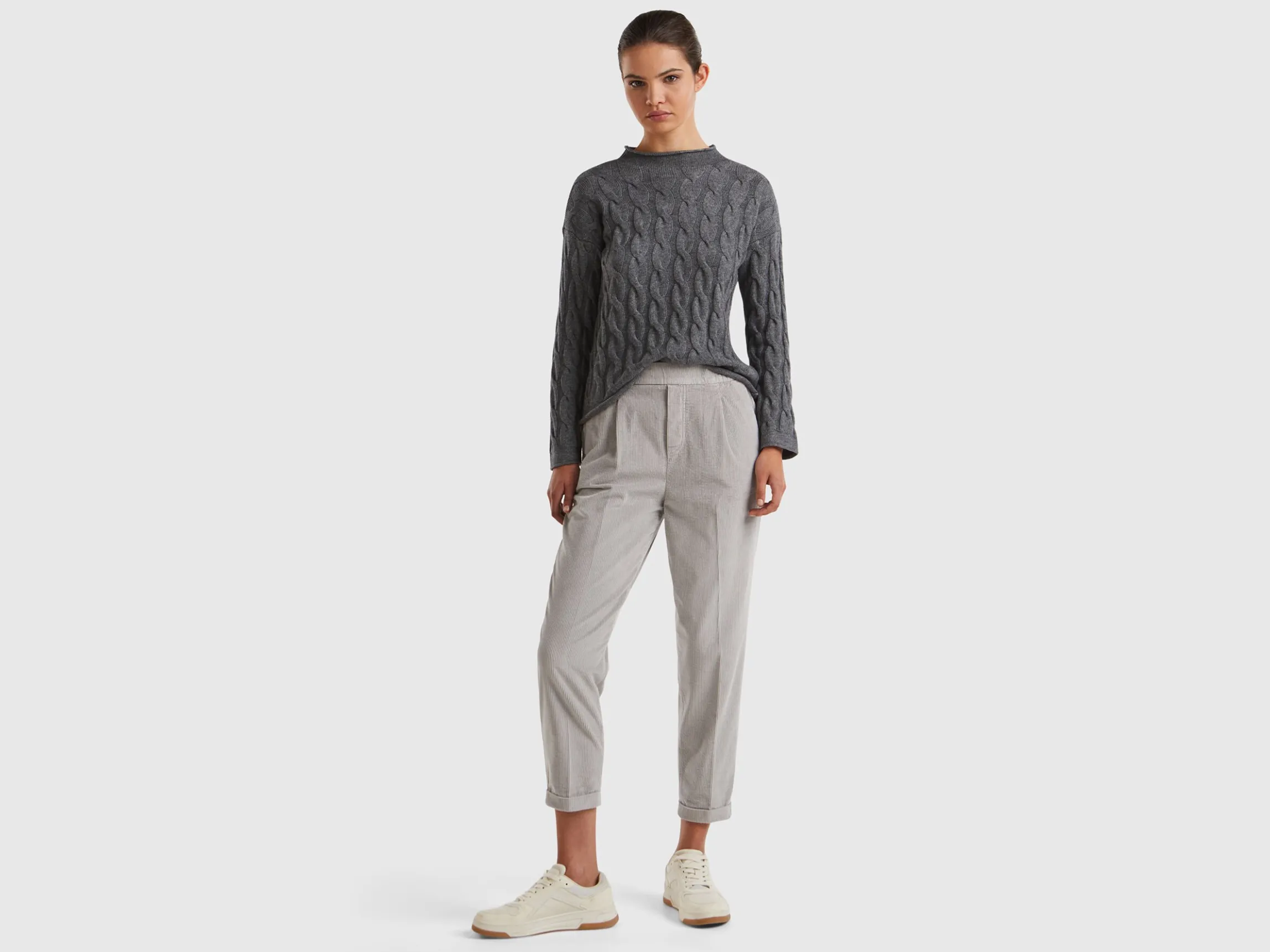 Cable knit sweater