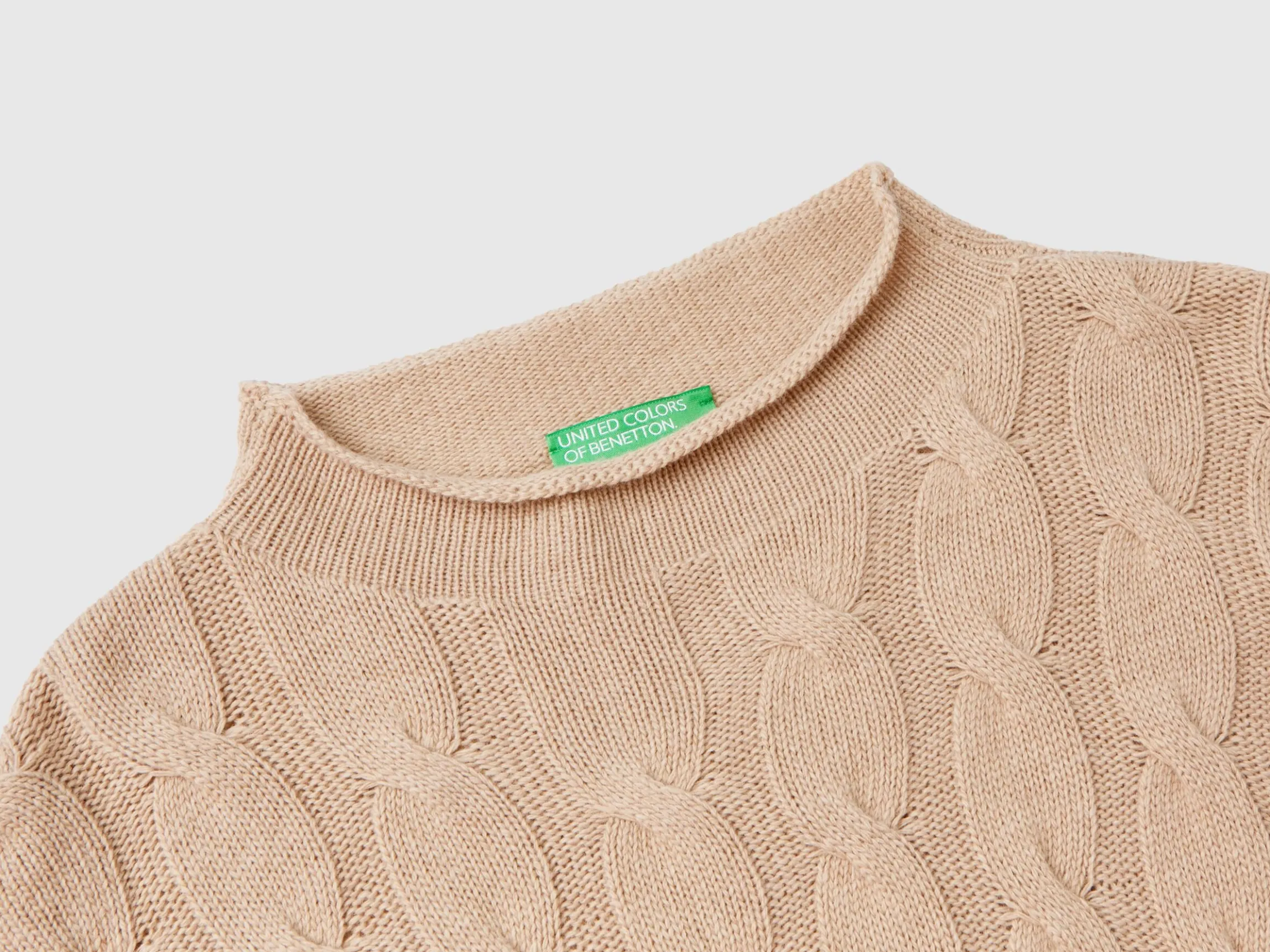 Cable knit sweater