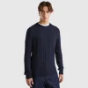 Cable knit sweater in cashmere blend