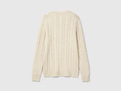 Cable knit sweater in cashmere blend