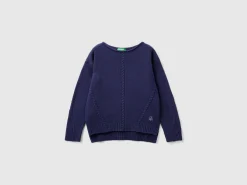 Cable knit sweater in wool blend