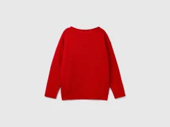 Cable knit sweater in wool blend