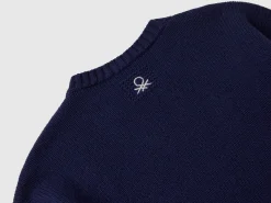 Cable knit sweater in wool blend