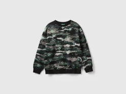 Camouflage sweatshirt in 100% cotton